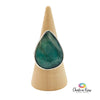 Emerald Sterling Silver Ring Size 7