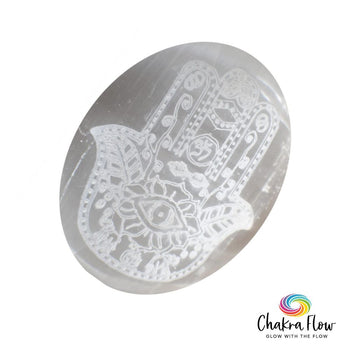 Selenite Palm Stone