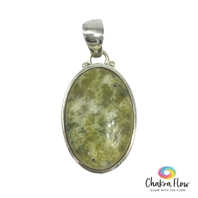 Epidote Sterling Silver Pendant