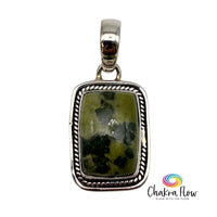 Epidote Sterling Silver Pendant