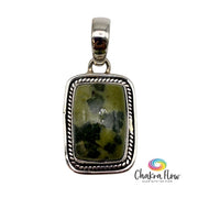 Epidote Sterling Silver Pendant