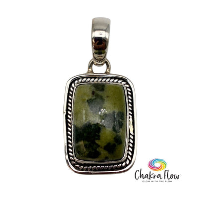 Epidote Sterling Silver Pendant