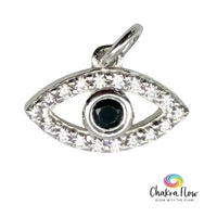 Evil Eye Cubic Zirconia Sterling Silver Pendant