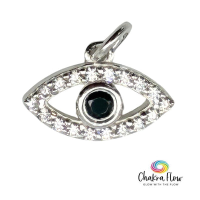 Evil Eye Cubic Zirconia Sterling Silver Pendant