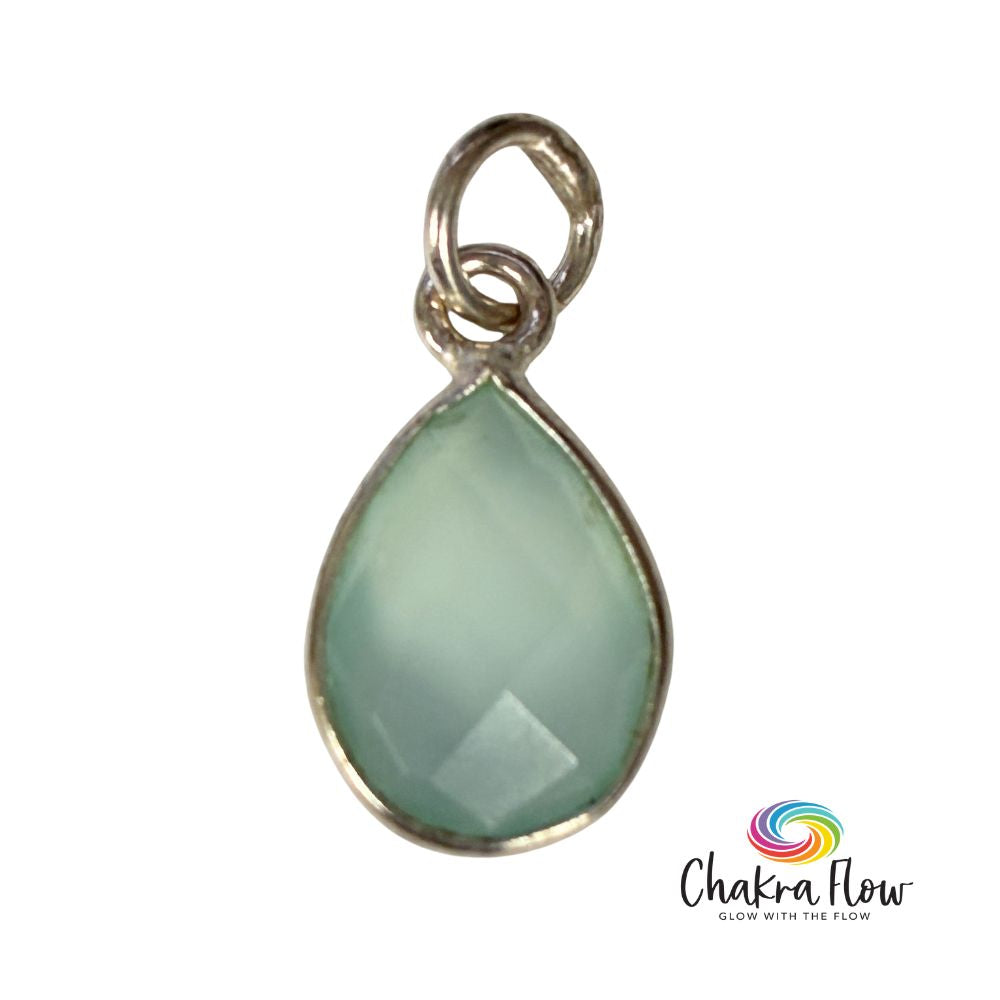 Faceted Aquamarine Sterling Silver Pendant