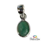Faceted Emerald Sterling Silver Pendant