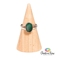 Faceted Emerald Sterling Silver Ring