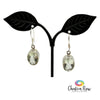 Faceted Oval Prasiolite Sterling Silver Earrings