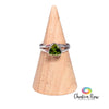 Faceted Peridot Sterling Silver Ring