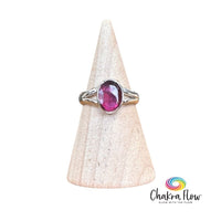 Faceted Pink Garnet Sterling Silver Ring