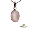 Faceted Rose Quartz Sterling Silver Pendant