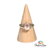 Faceted Rose Quartz Sterling Silver Ring