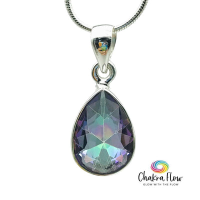 Teardrop Mystic Topaz Sterling Silver Pendant
