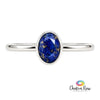 Faceted Lapis Lazuli Sterling Silver Ring