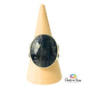 Faceted Sapphire Sterling Silver Ring Size 8