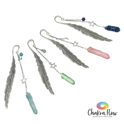 Feather Star Aura Crystal Bookmark