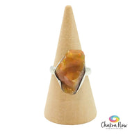 Fire Opal Sterling Silver Ring Size 6