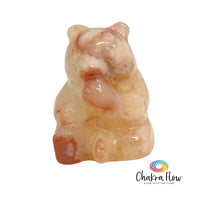 Flower Agate Panda Bear