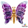 Fluorite Winged Gold Butterfly 