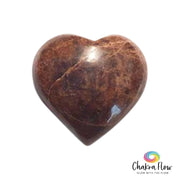 Garnet Heart Palm Stone
