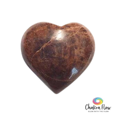 Garnet Heart Palm Stone