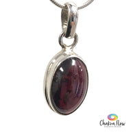 Garnet Sterling Silver Pendant