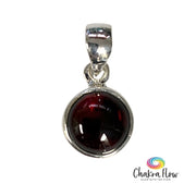 Garnet Sterling Silver Pendant