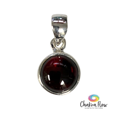 Garnet Sterling Silver Pendant