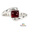 Garnet Sterling Silver Ring
