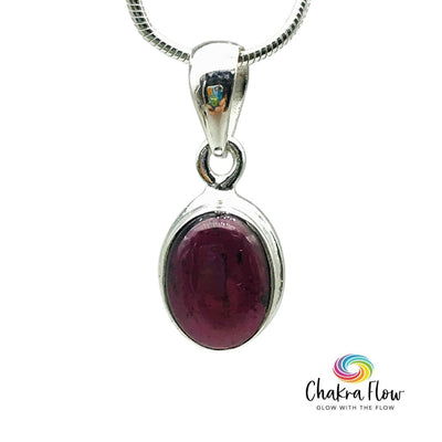 Garnet Sterling Silver Pendant