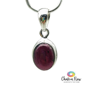 Garnet Sterling Silver Pendant
