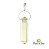 Gold Quartz Double Terminated Sterling Silver Pendant