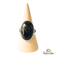 Golden Seraphinite Sterling Silver Ring Size 6