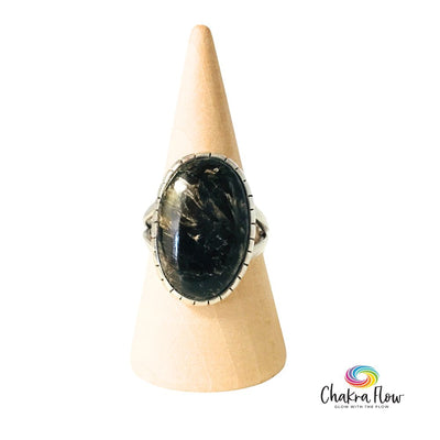 Golden Seraphinite Sterling Silver Ring Size 6