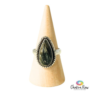 Golden Seraphinite Sterling Silver Ring