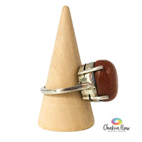 Goldstone Sterling Silver Ring Size 8 Side View