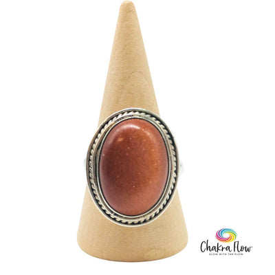 Goldstone Sterling Silver Ring Size 9