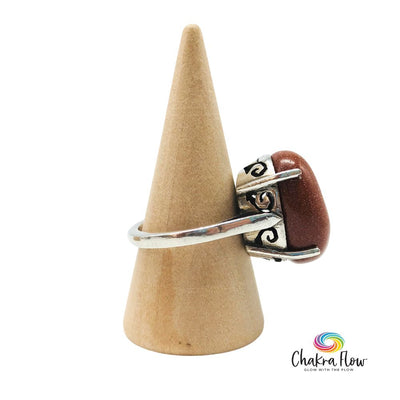 Goldstone Sterling Silver Ring Size 7