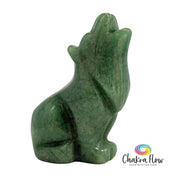 Green Aventurine Wolf Figurine