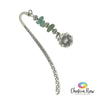 Green Aventurine & Flower Bookmark