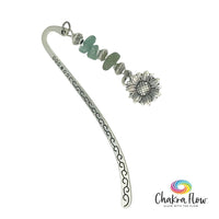 Green Aventurine & Flower Bookmark