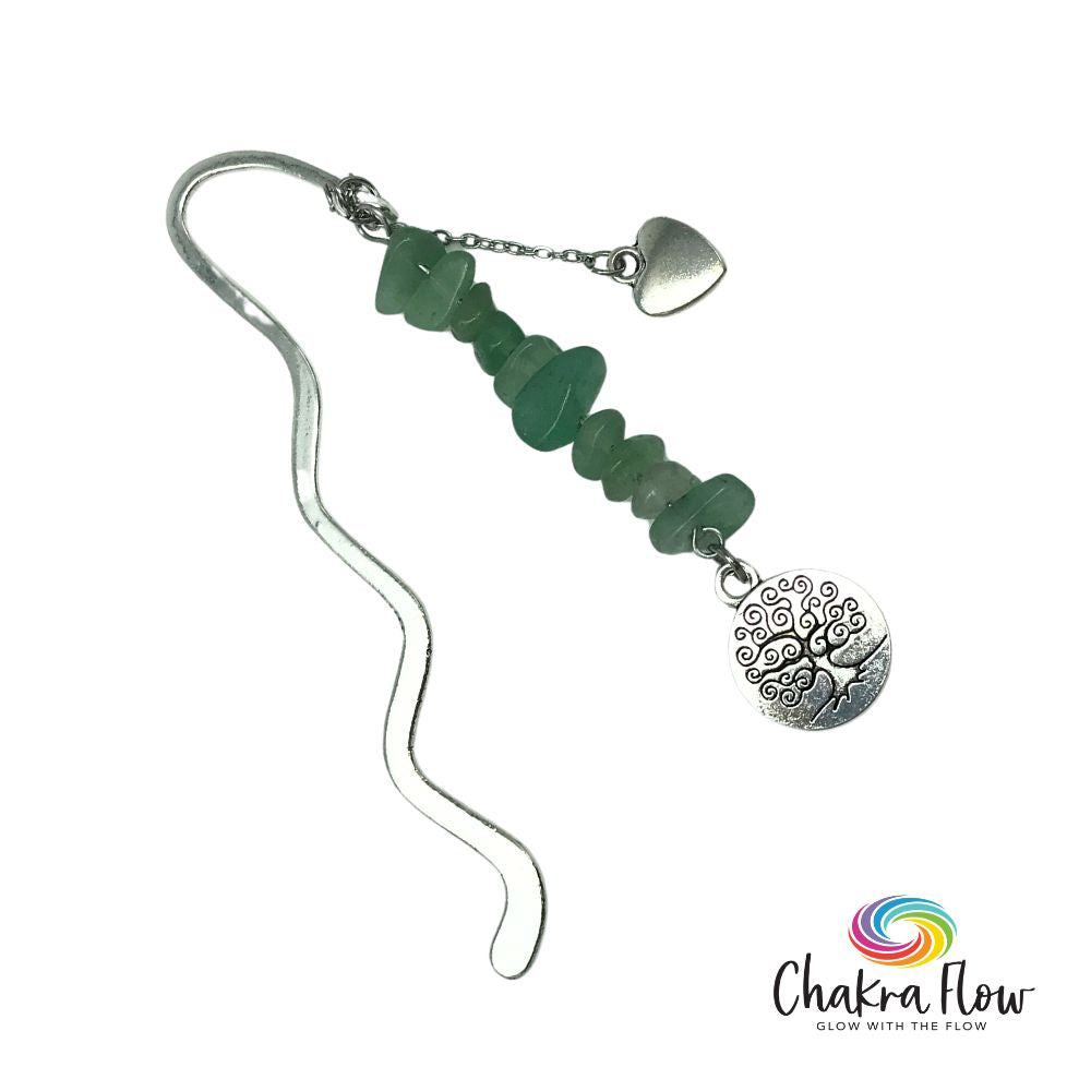 Green Aventurine & Tree of Life Bookmark