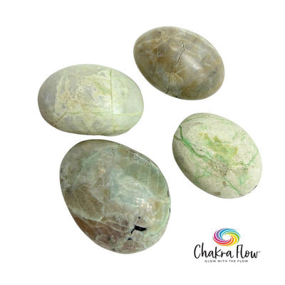 Green Moonstone Palm Stones