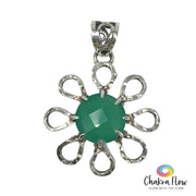 Green Onyx Sterling Silver Pendant