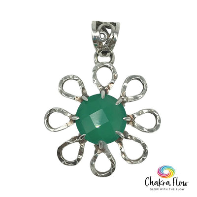 Green Onyx Sterling Silver Pendant