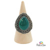Green Onyx Sterling Silver Ring Size 6