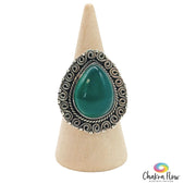 Green Onyx Sterling Silver Ring Size 6