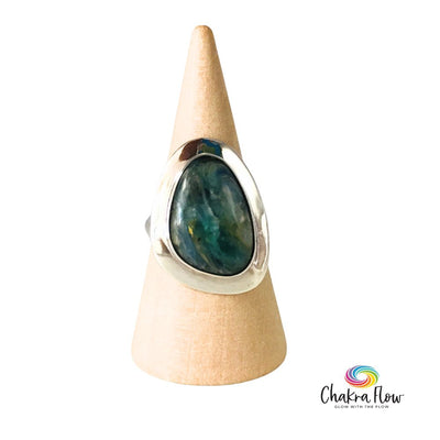 Green Kyanite Sterling Silver Ring Size 6.5