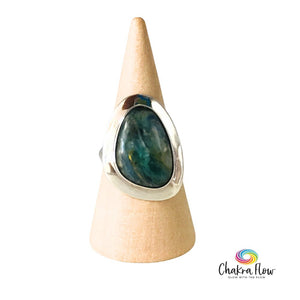 Green Kyanite Sterling Silver Ring Size 6.5