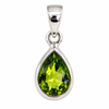 Faceted Peridot Sterling Silver Pendant